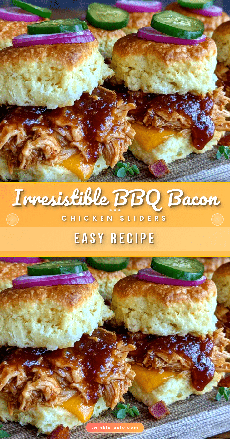 BBQ bacon chicken biscuit sliders recipe