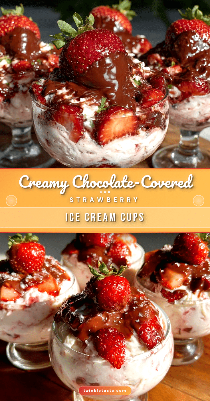 chocolate-covered strawberry ice cream cups recipe