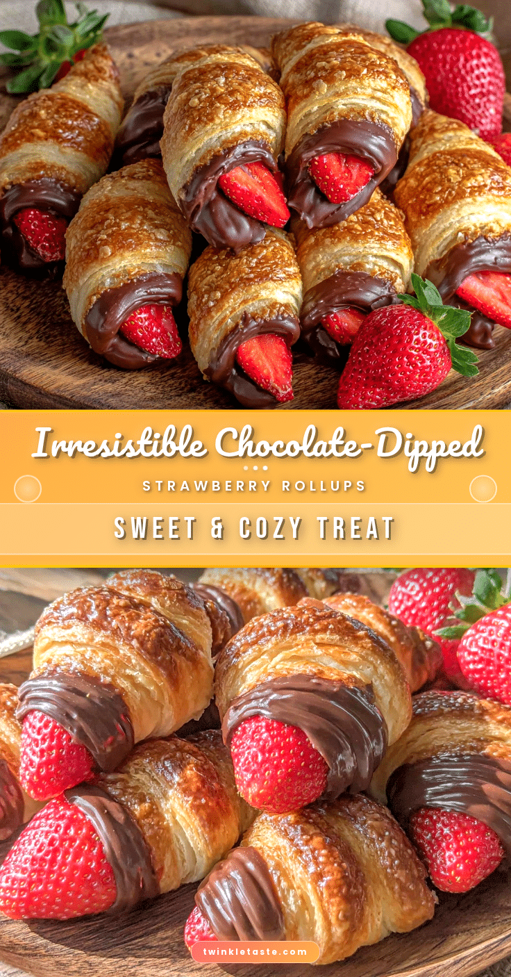 chocolate-dipped strawberry crescent rollups recipe