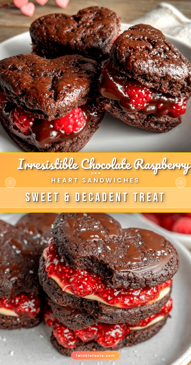 chocolate raspberry heart sandwiches recipe