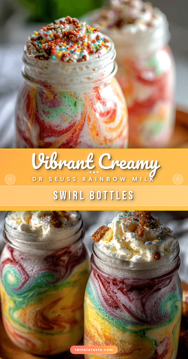 Creamy Dr. Seuss Rainbow Milk Swirl Bottles recipe