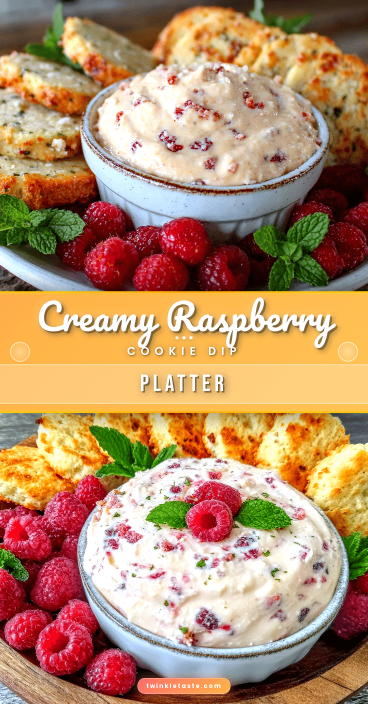 creamy galentines raspberry cookie dip recipe