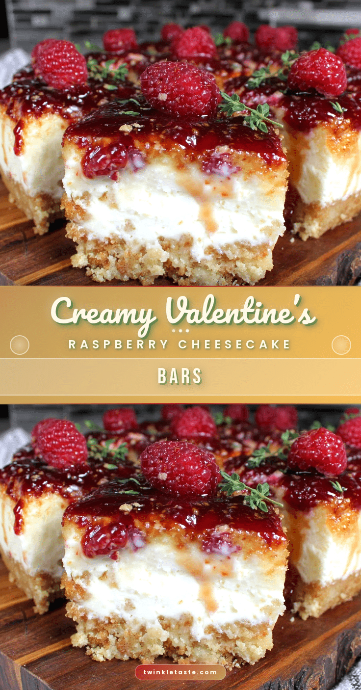 Creamy Valentine’s Raspberry Cheesecake Mousse Bars recipe