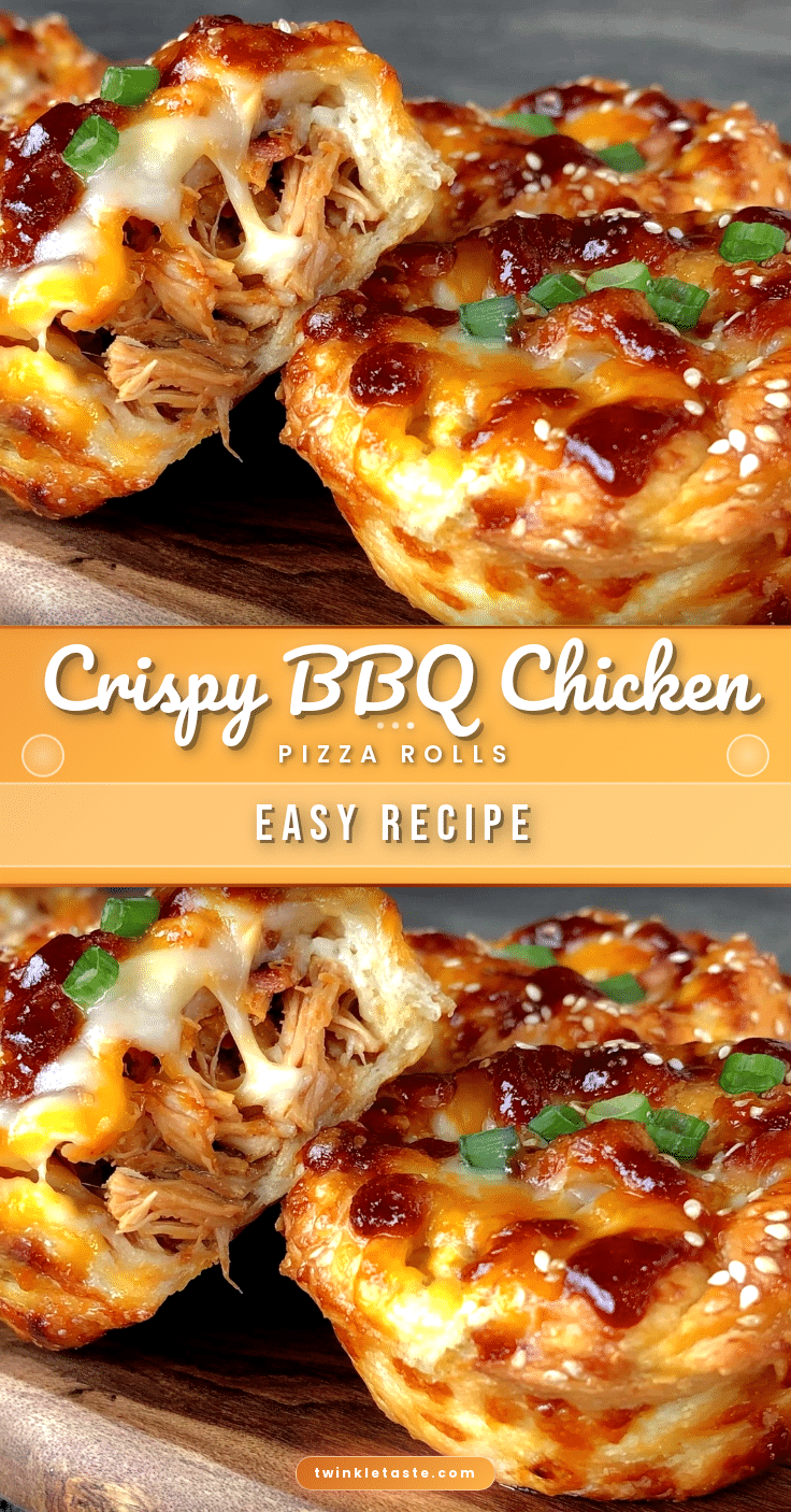 Crispy Super Bowl BBQ Chicken Pizza Rolls recipe