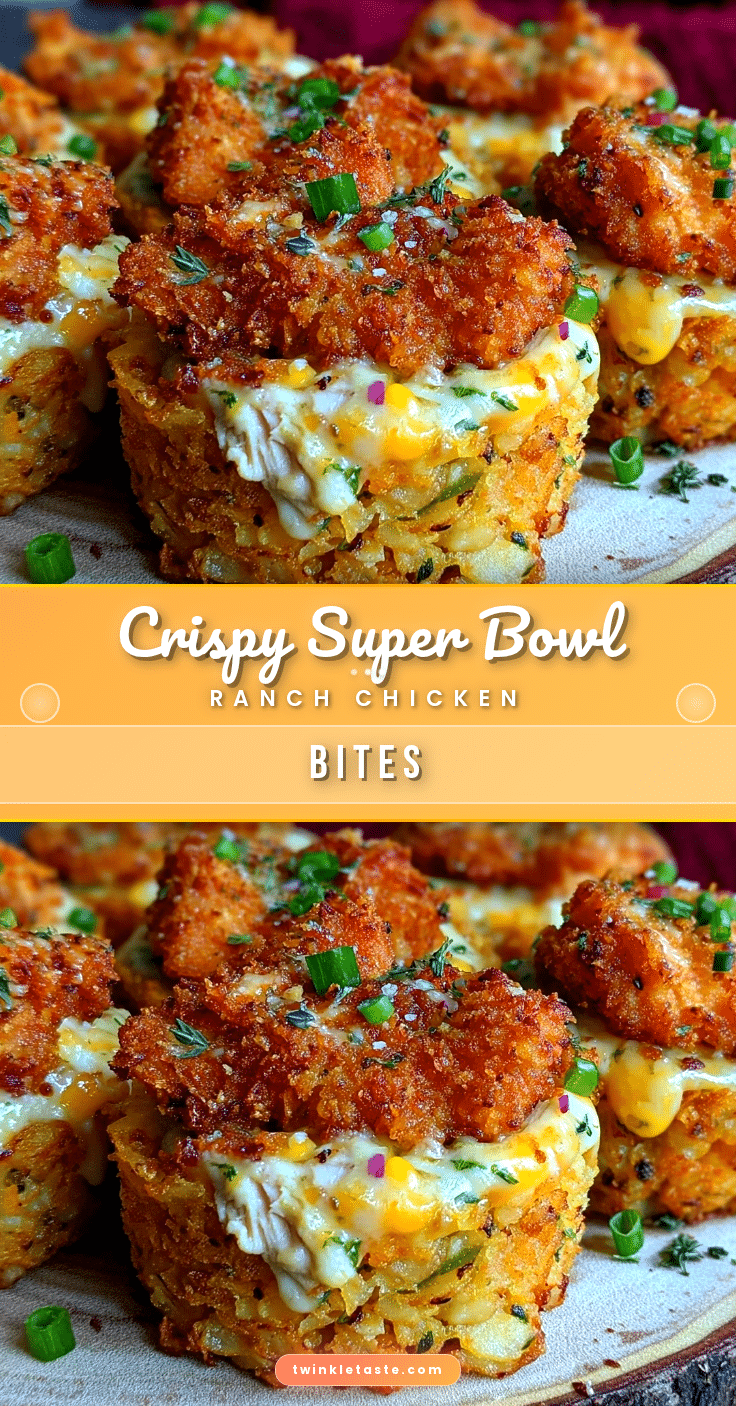 Crispy Super Bowl Ranch Chicken Potato Crisp Bites recipe