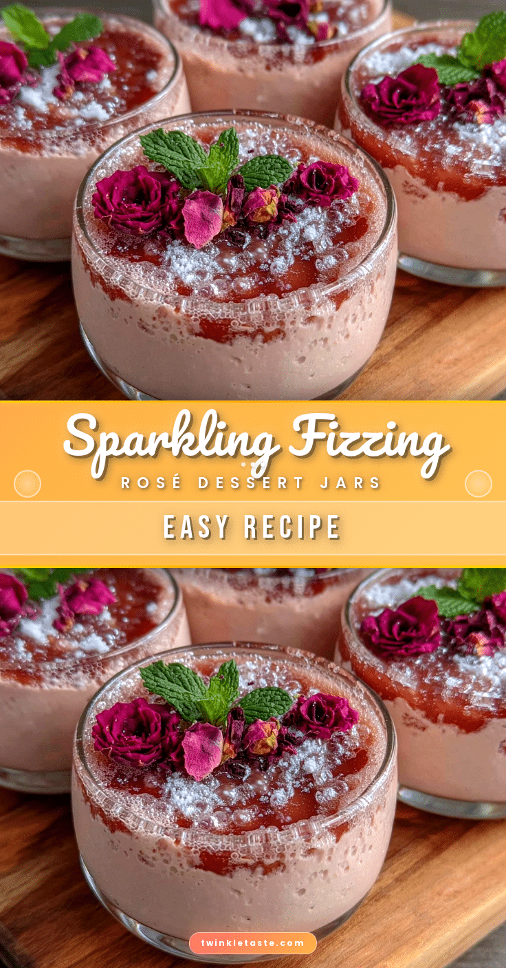 Elegant Fizzing Rosé Dessert Jars recipe