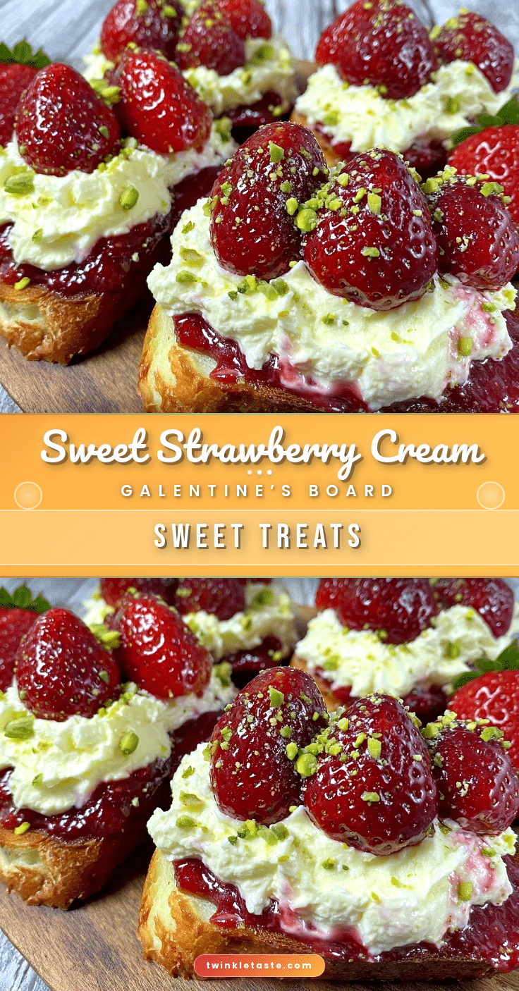 fresh galentines sweet strawberry cream board recipe