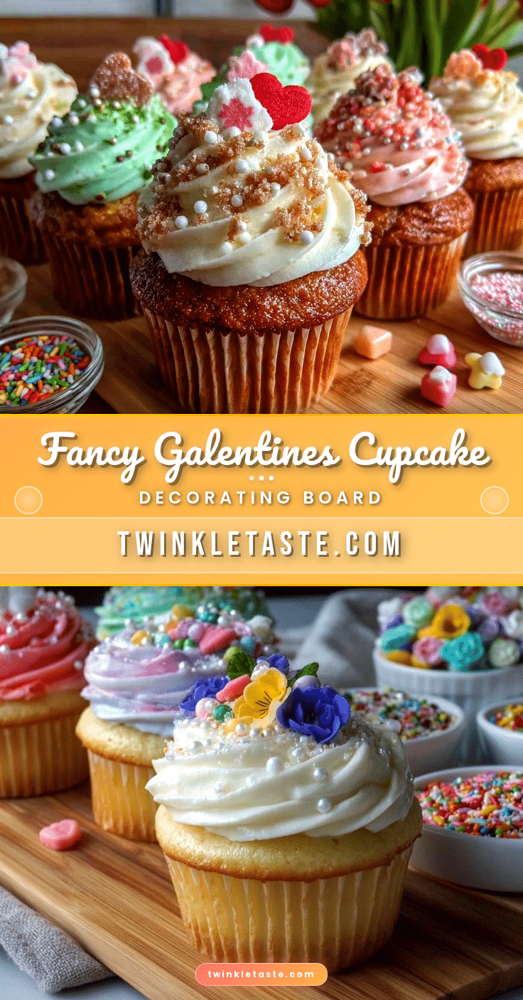 galentines cupcake decorating board recipe