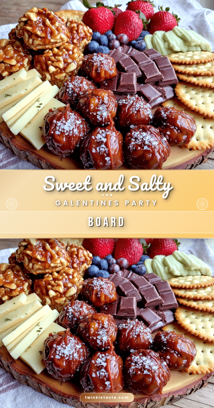 Galentines Sweet and Salty Party Board recipe
