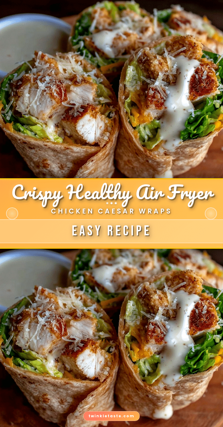 healthy air fryer chicken caesar wraps recipe