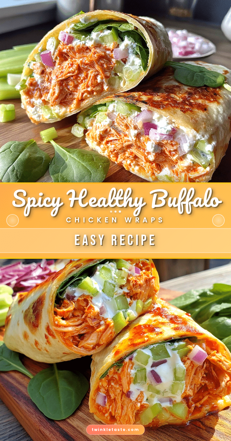 healthy buffalo chicken spinach wraps recipe