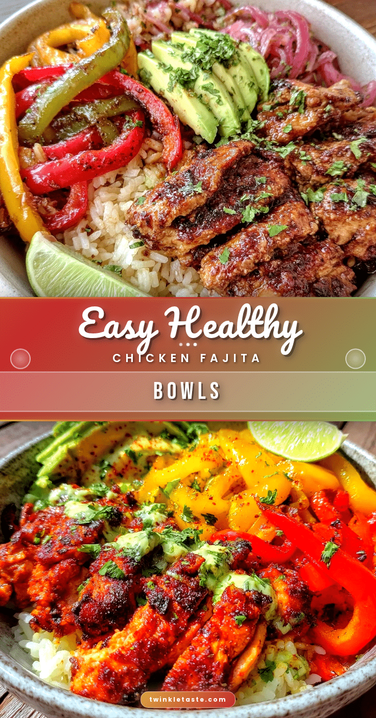 healthy chicken fajita bowls recipe
