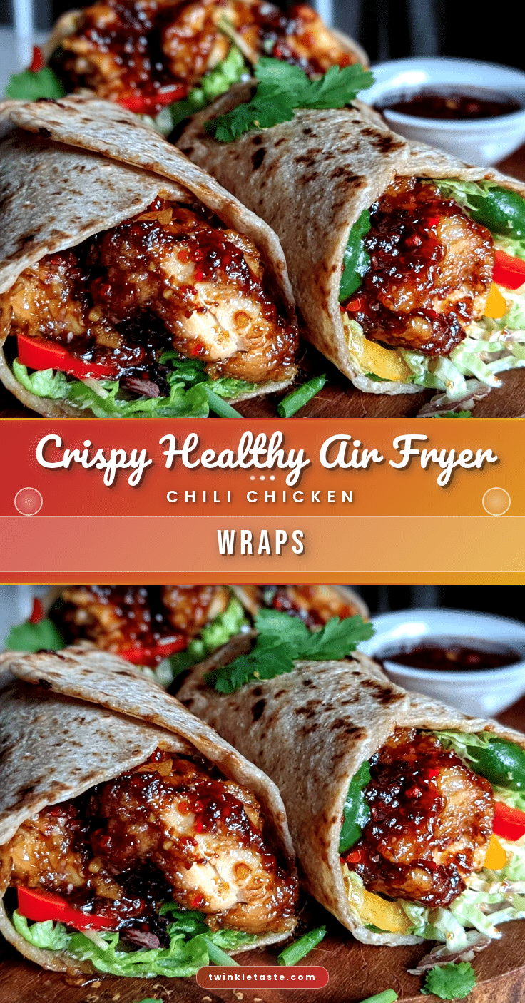 Healthy Crispy Air Fryer Chicken Sweet Chili Wraps recipe