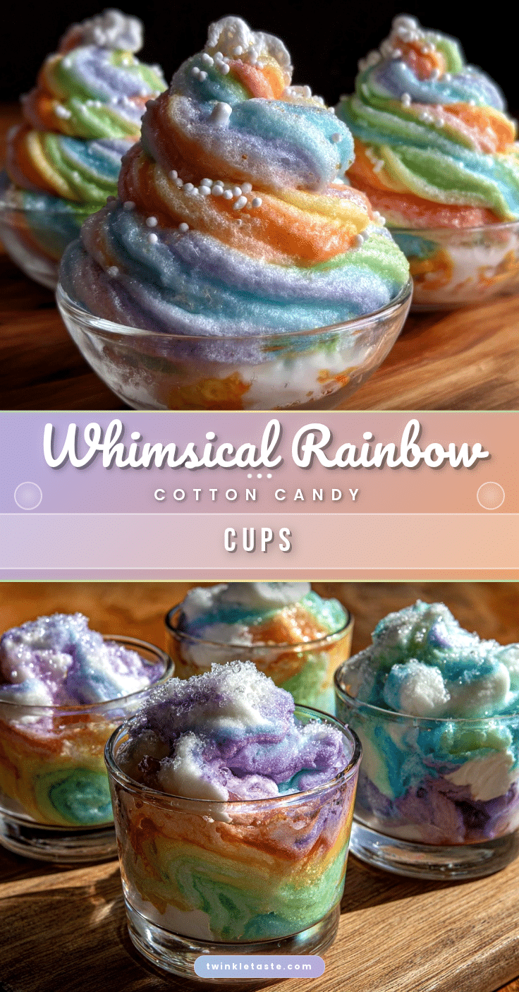 rainbow cotton candy cups recipe