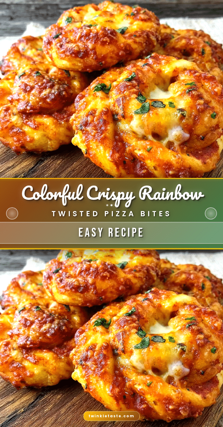 rainbow twisted pizza bites recipe