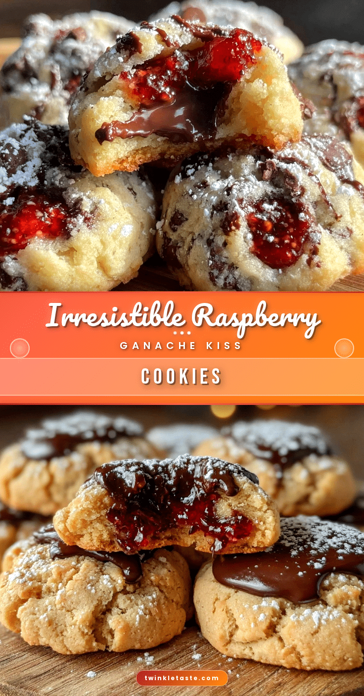 raspberry ganache kiss cookies recipe