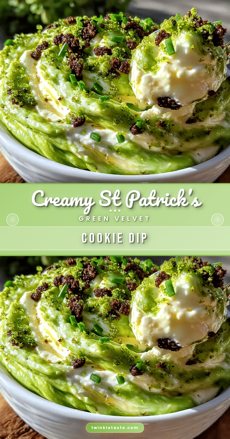 st patrick’s green velvet cookie dip recipe