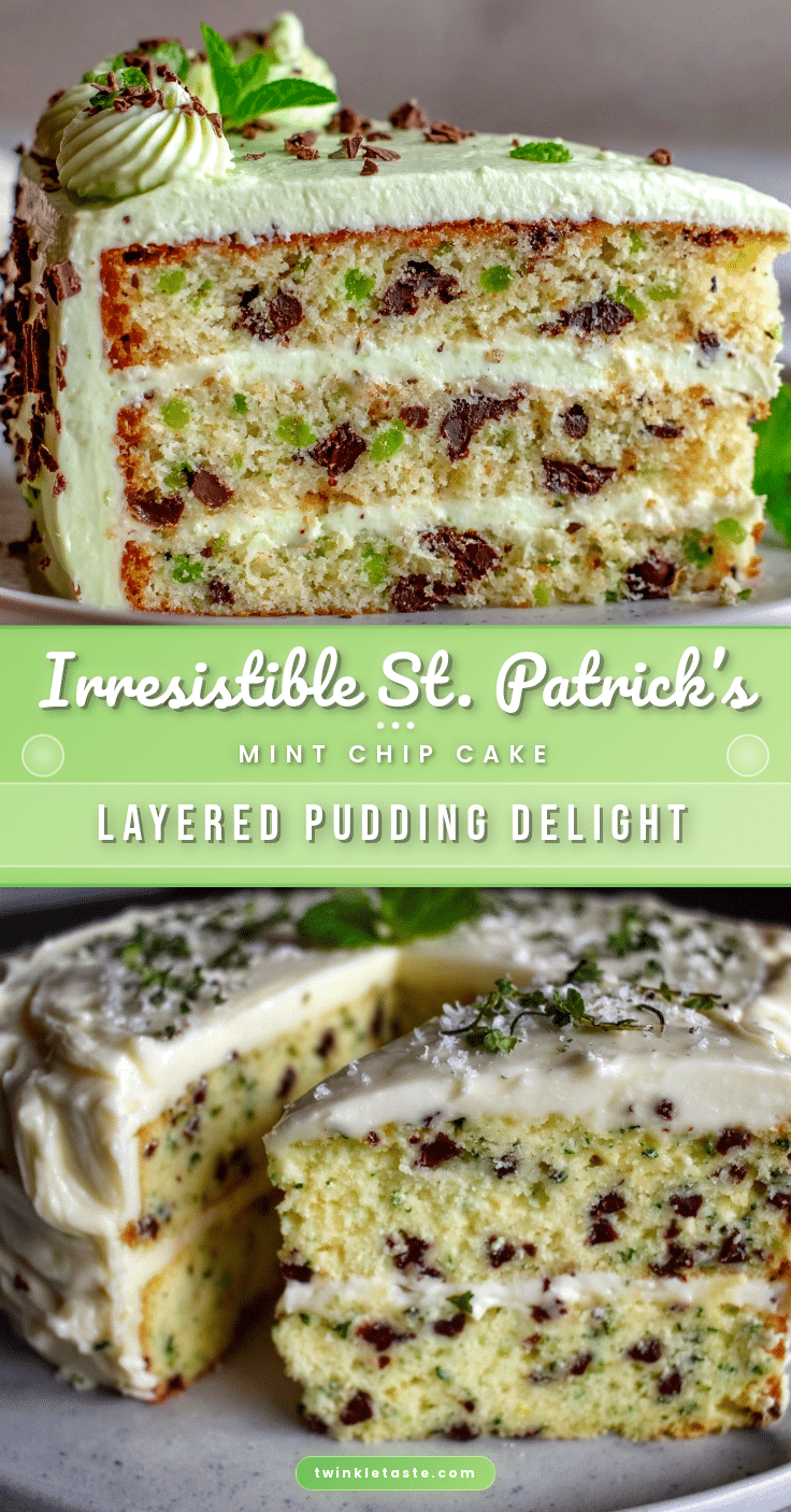 st patrick’s mint chip pudding layer cake recipe