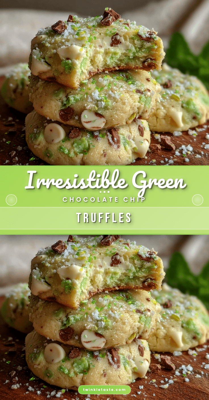 st patricks green chocolate chip cookie truffles recipe