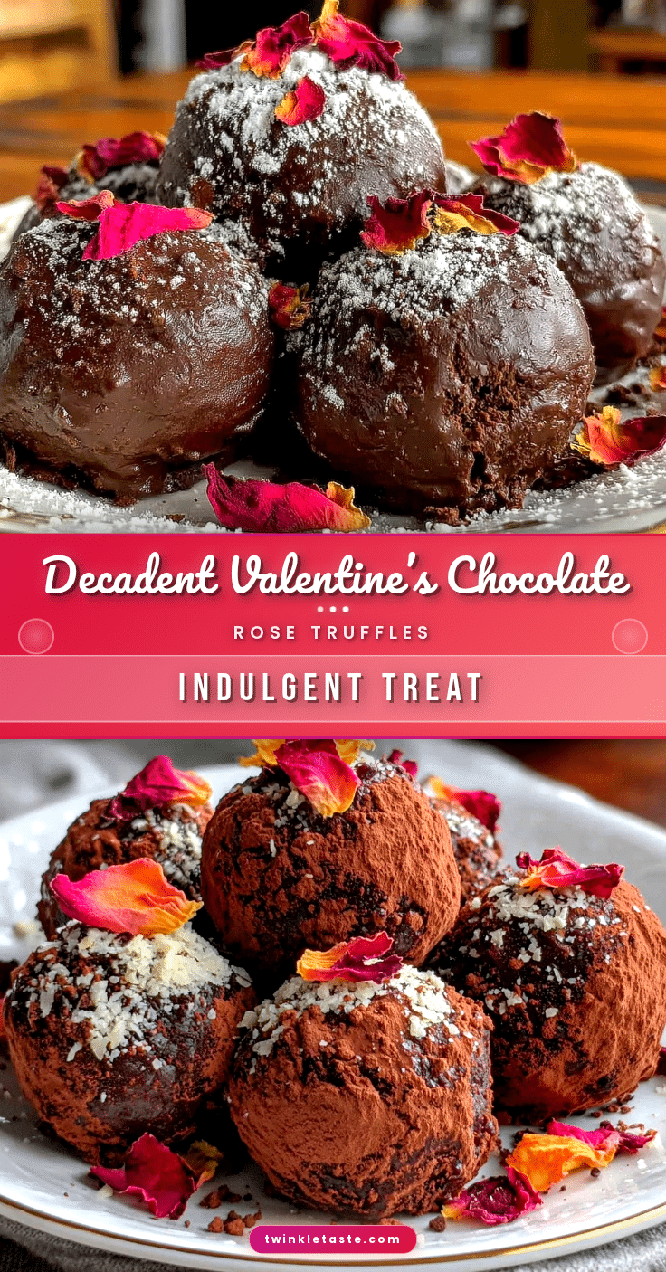 valentines chocolate rose petal truffles recipe