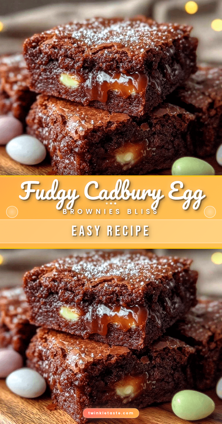 Cadbury Egg brownies recipe