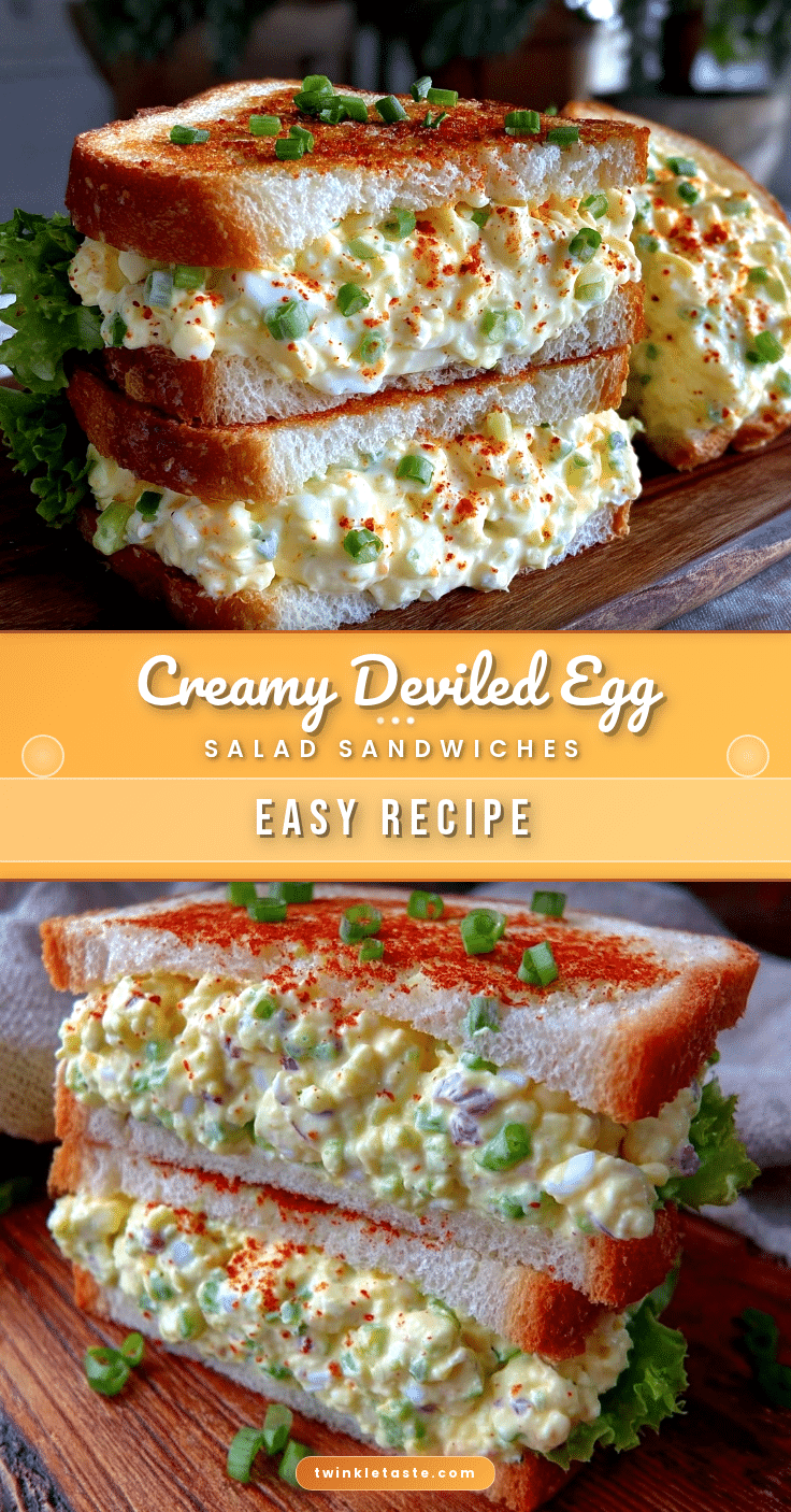 creamy deviled egg salad sandwiches recipe