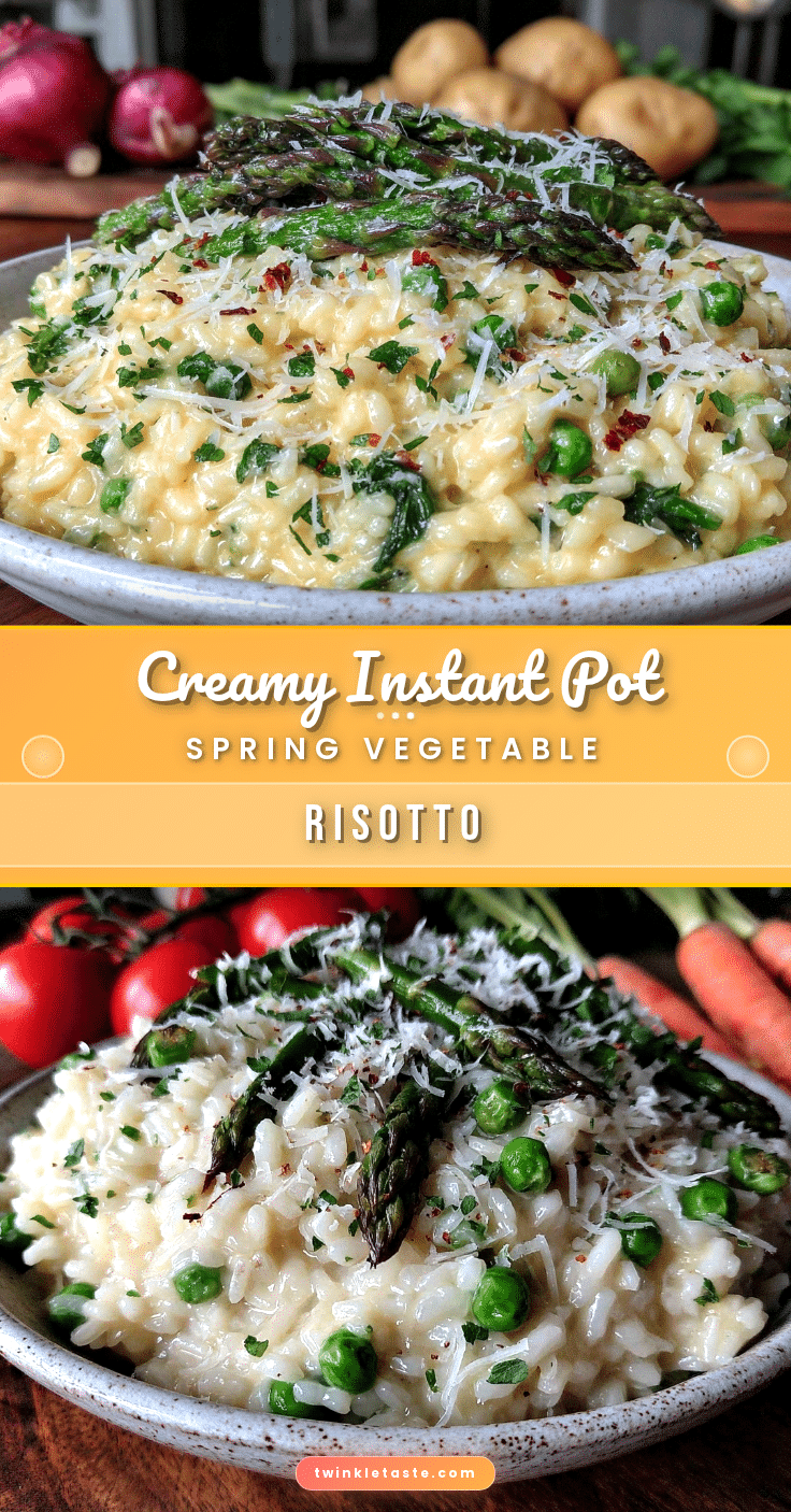 creamy instant pot spring vegetable risotto recipe