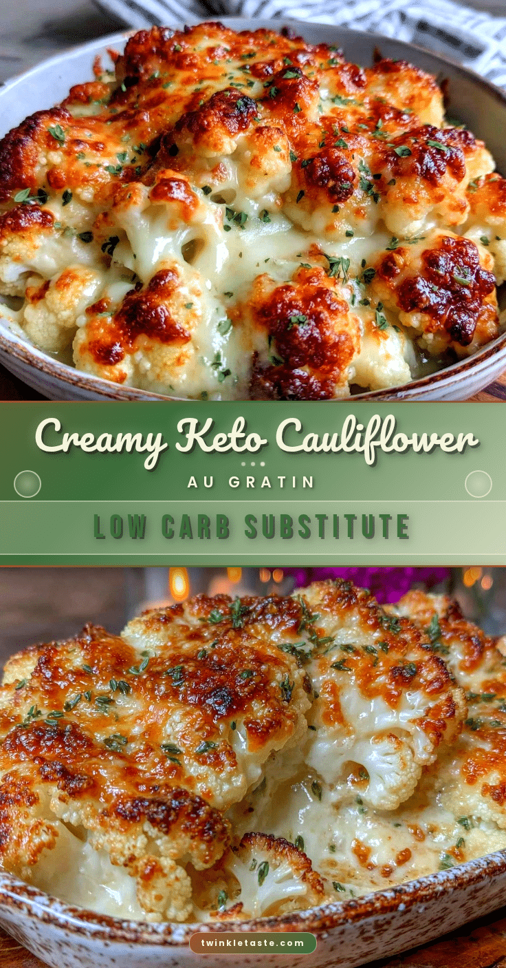 creamy keto cauliflower au gratin recipe