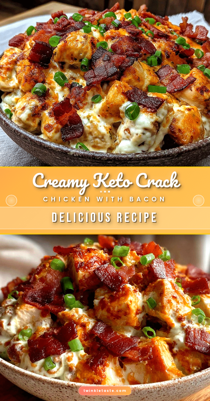 creamy keto crack chicken recipe