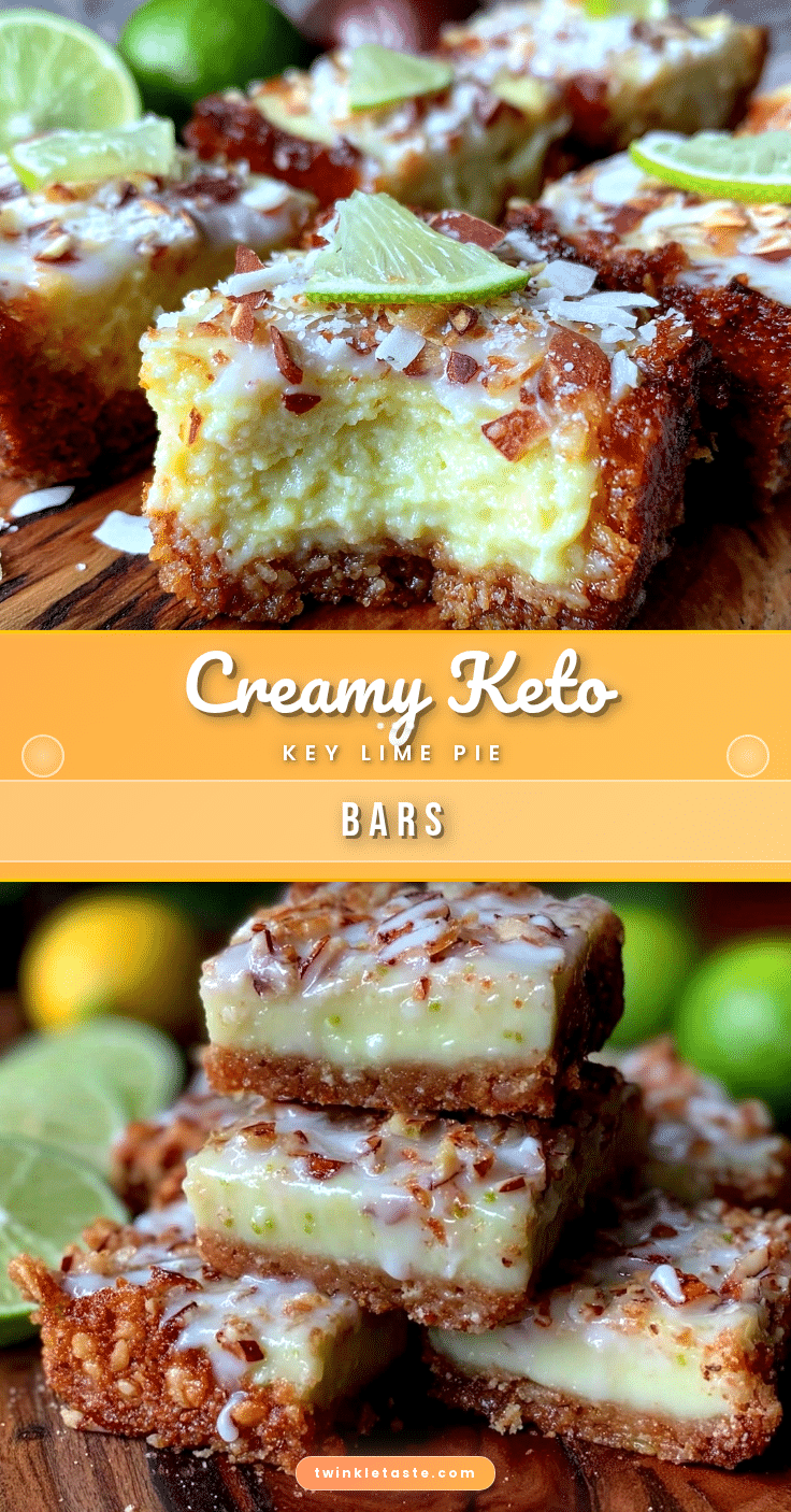 creamy keto key lime pie bars recipe