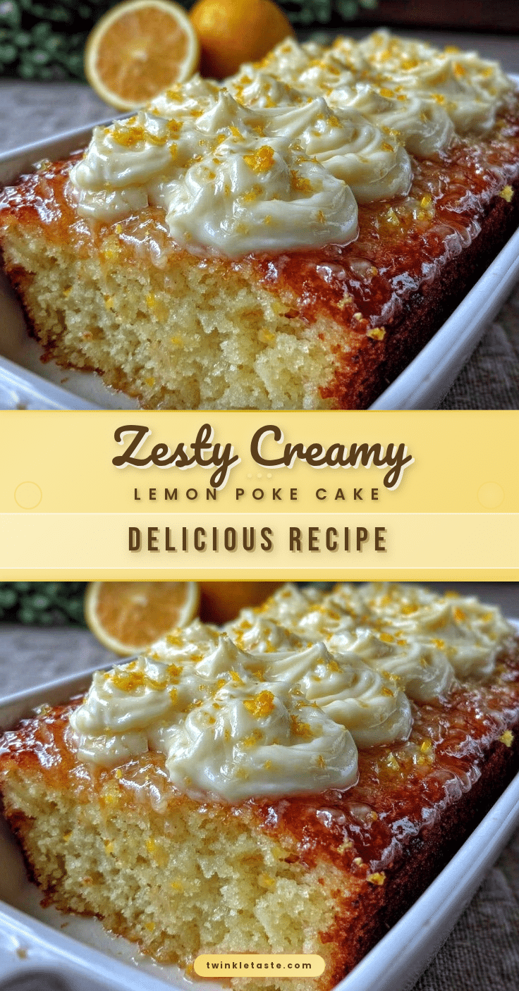 creamy lemon poke cake recipe