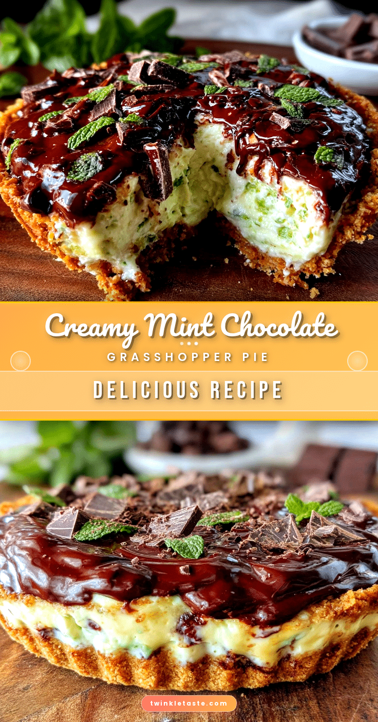 creamy mint chocolate grasshopper pie recipe
