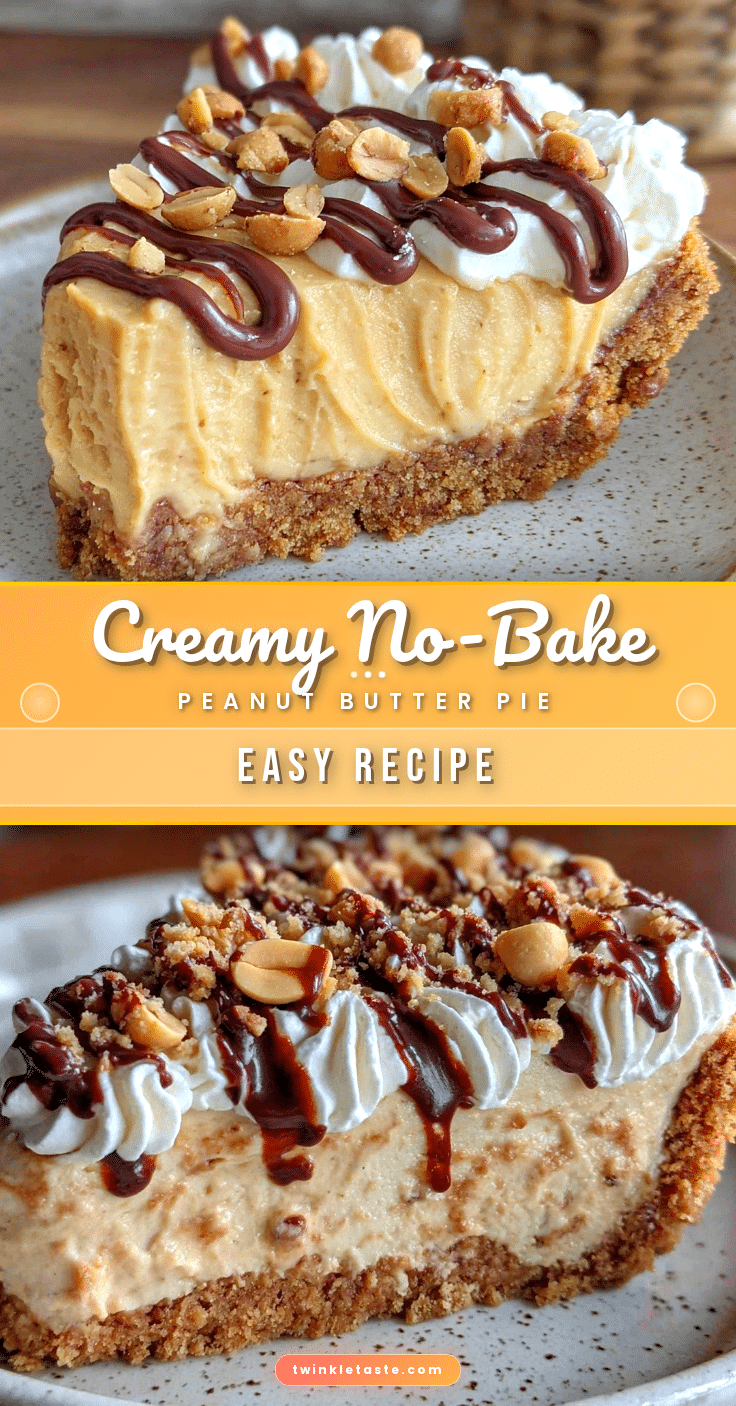 creamy no-bake peanut butter pie recipe