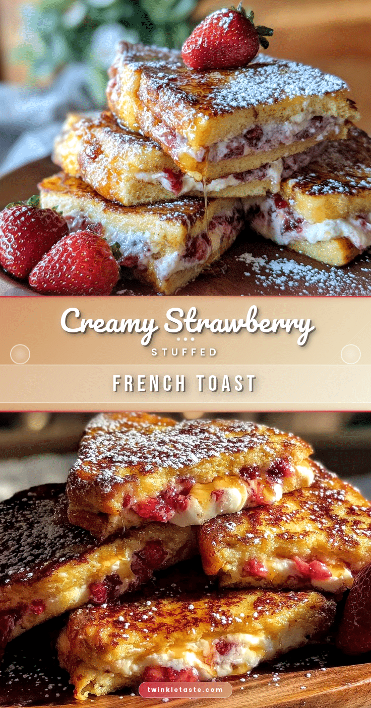 creamy strawberry stuffed french toast recipe