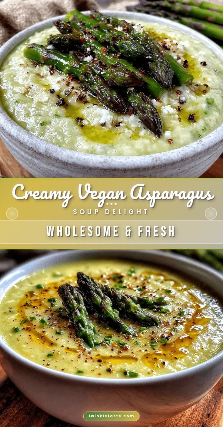 creamy vegan asparagus soup recipe