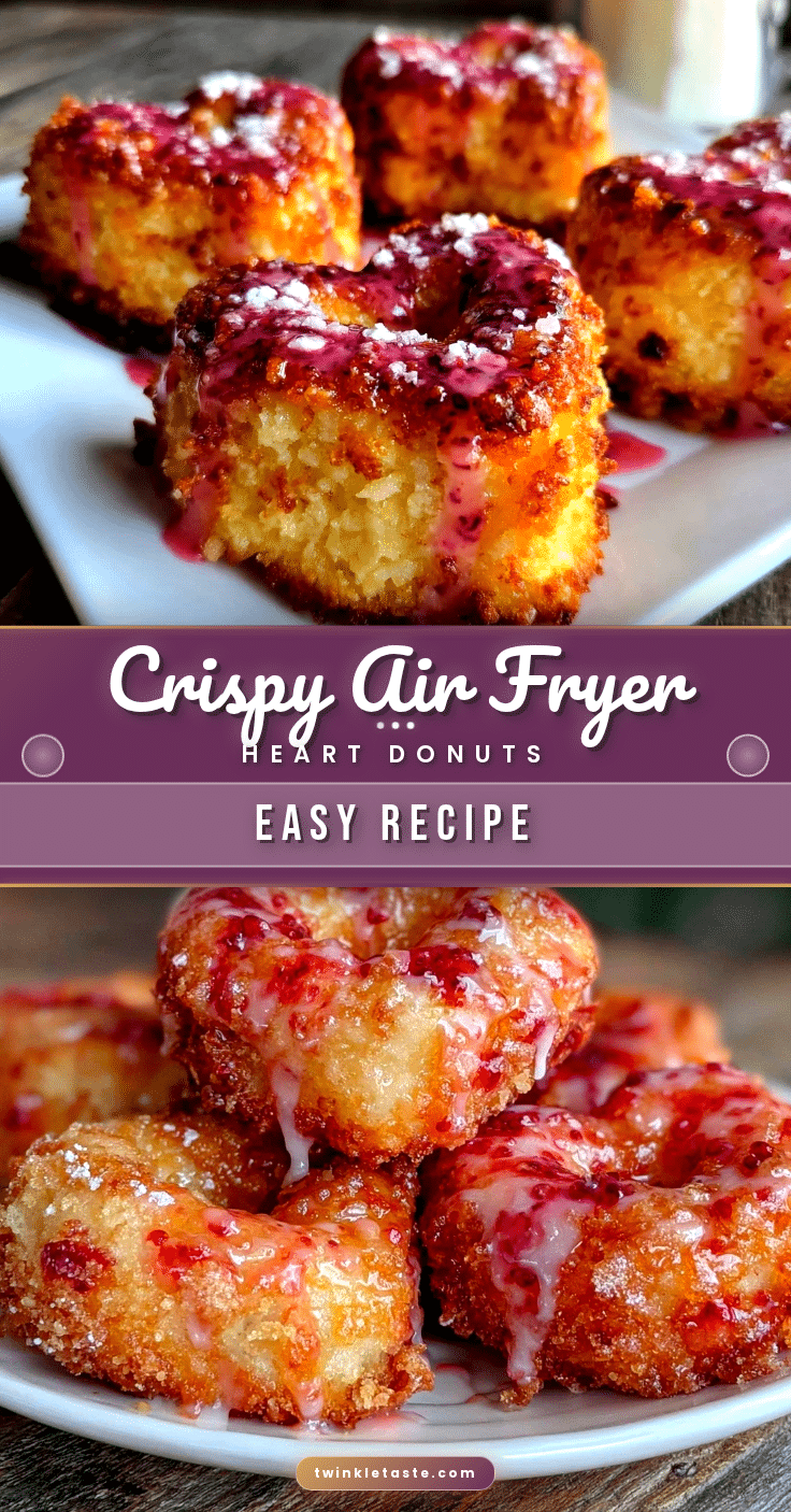 crispy air fryer heart-shaped donuts recipe