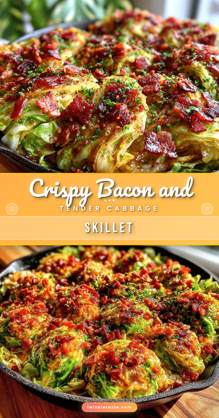 crispy dairy-free cabbage and bacon skillet recipe