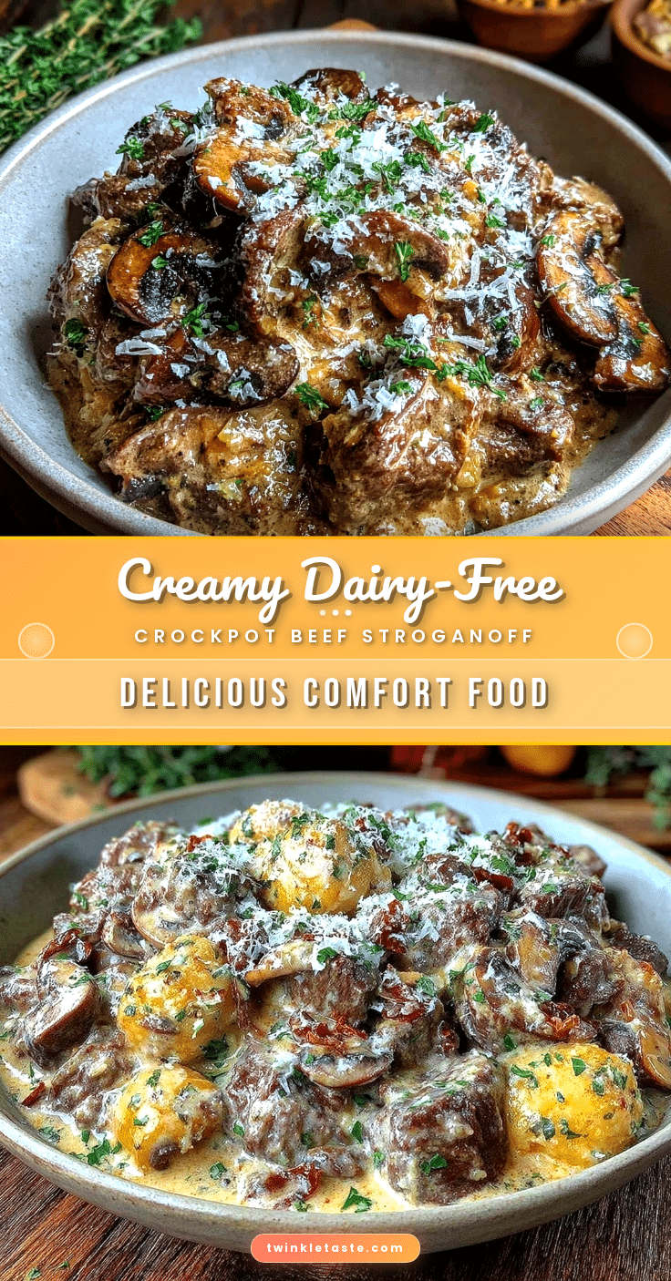 dairy-free crockpot beef stroganoff recipe