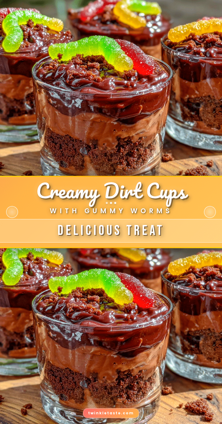 dirt cups with gummy worms recipe