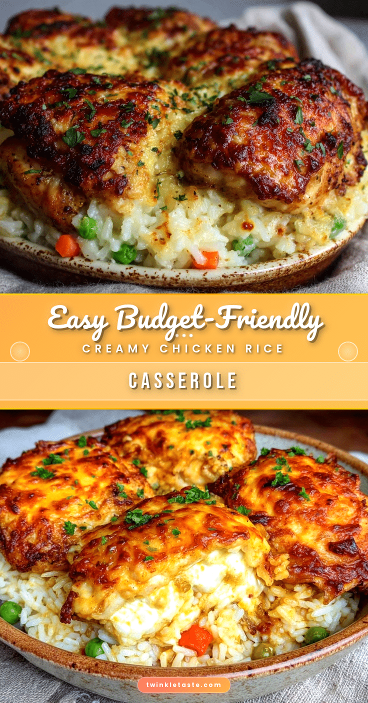 easy budget-friendly chicken and rice casserole recipe