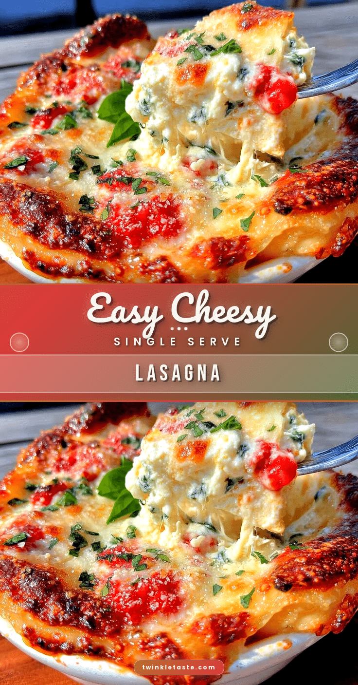 easy cheesy single serve lasagna recipe