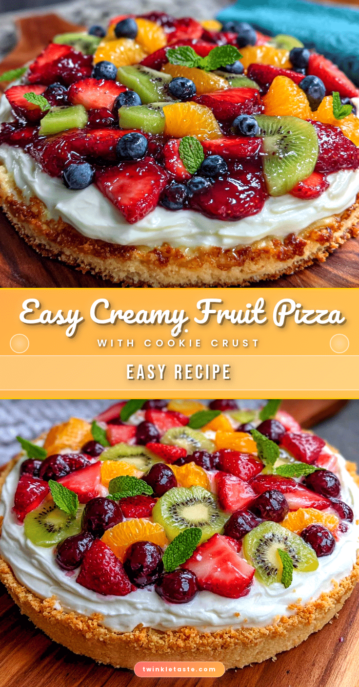 easy creamy fruit pizza recipe