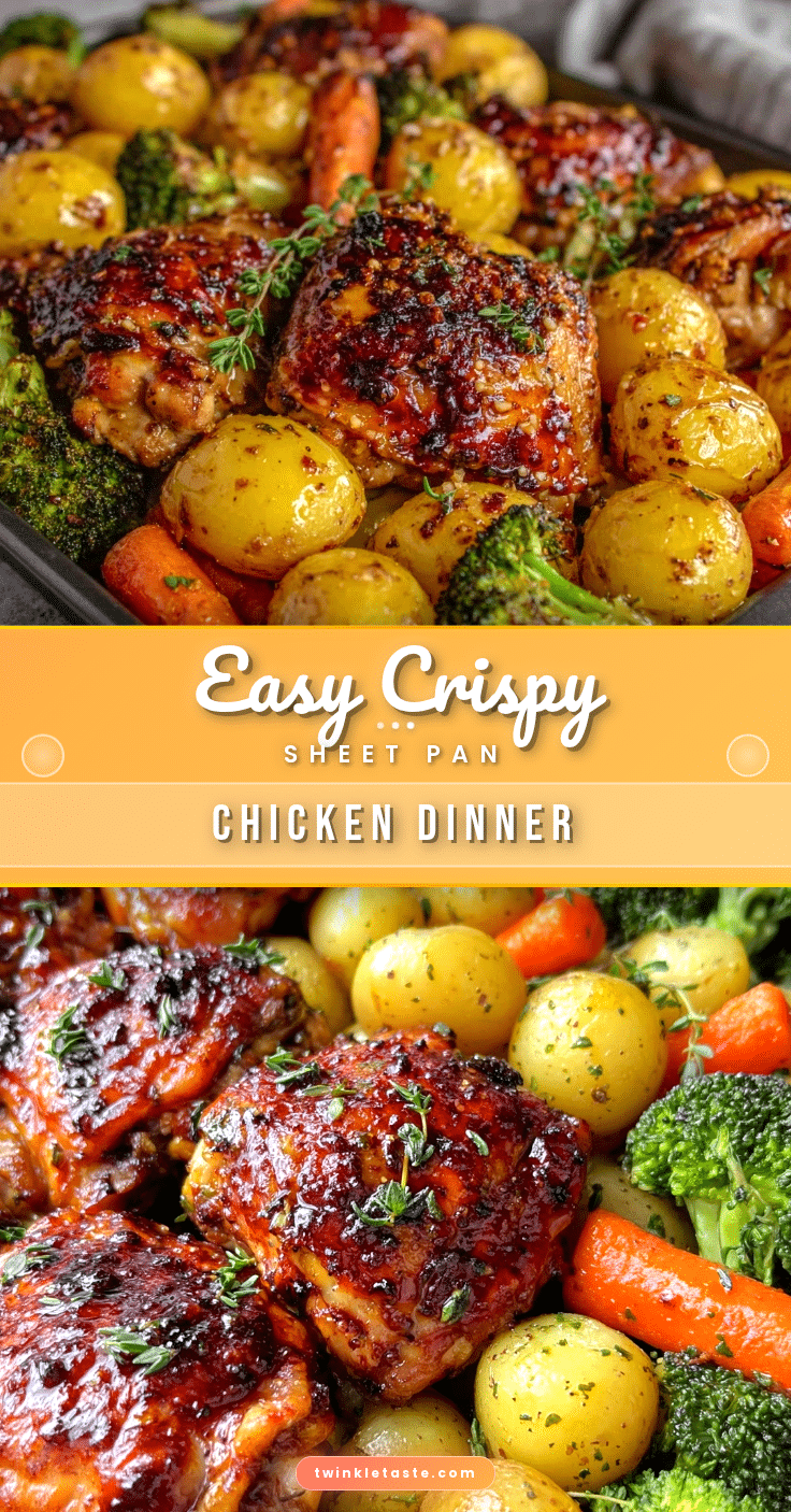 easy crispy sheet pan chicken and vegetables dinner recipe