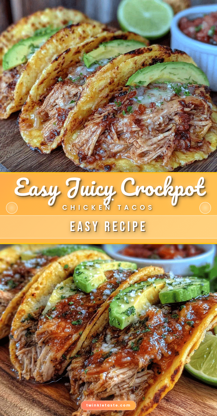 easy crockpot chicken tacos recipe