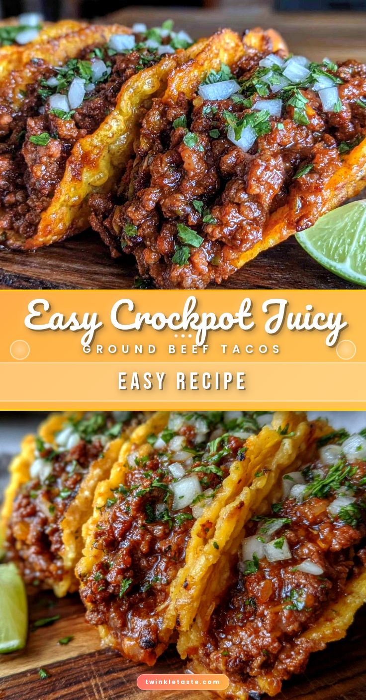 easy crockpot ground beef tacos recipe