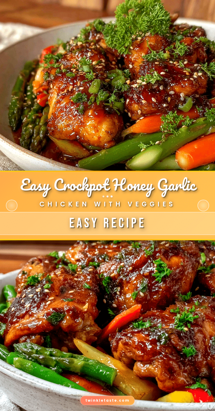 easy crockpot honey garlic chicken recipe