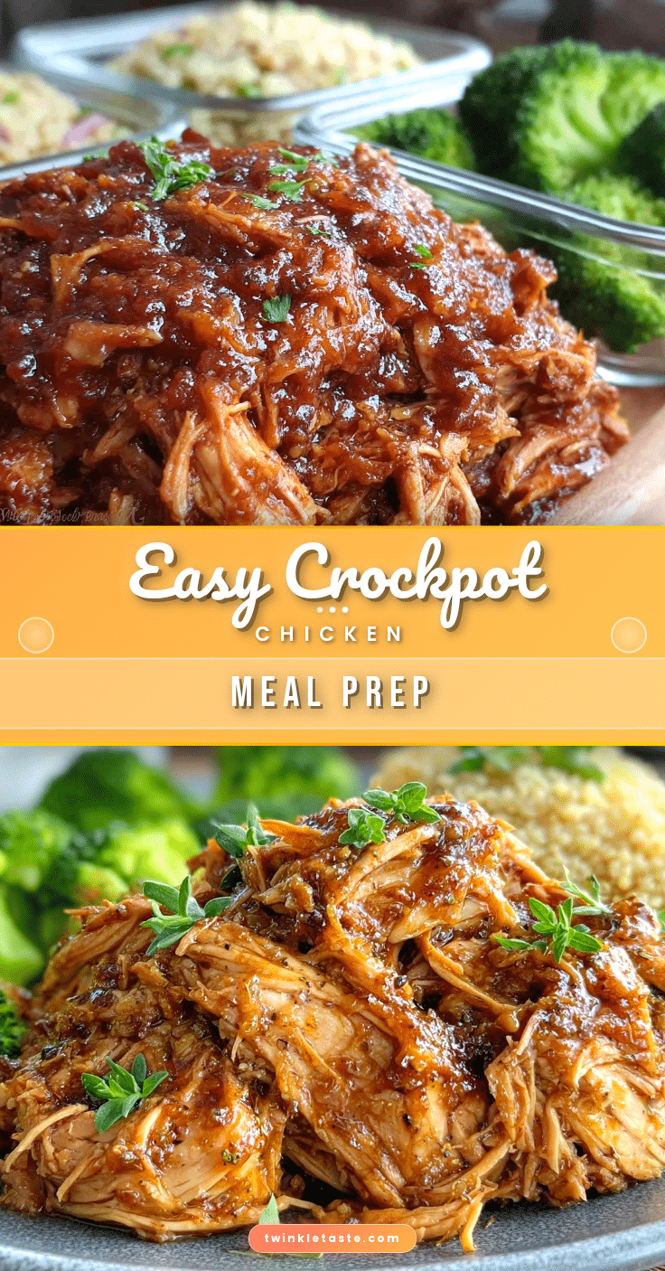 easy crockpot meal prep chicken recipe