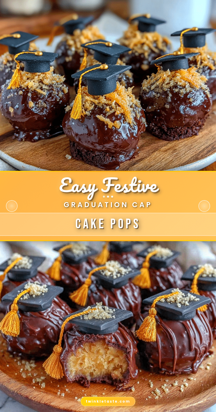 easy festive cake pops graduation cap recipe