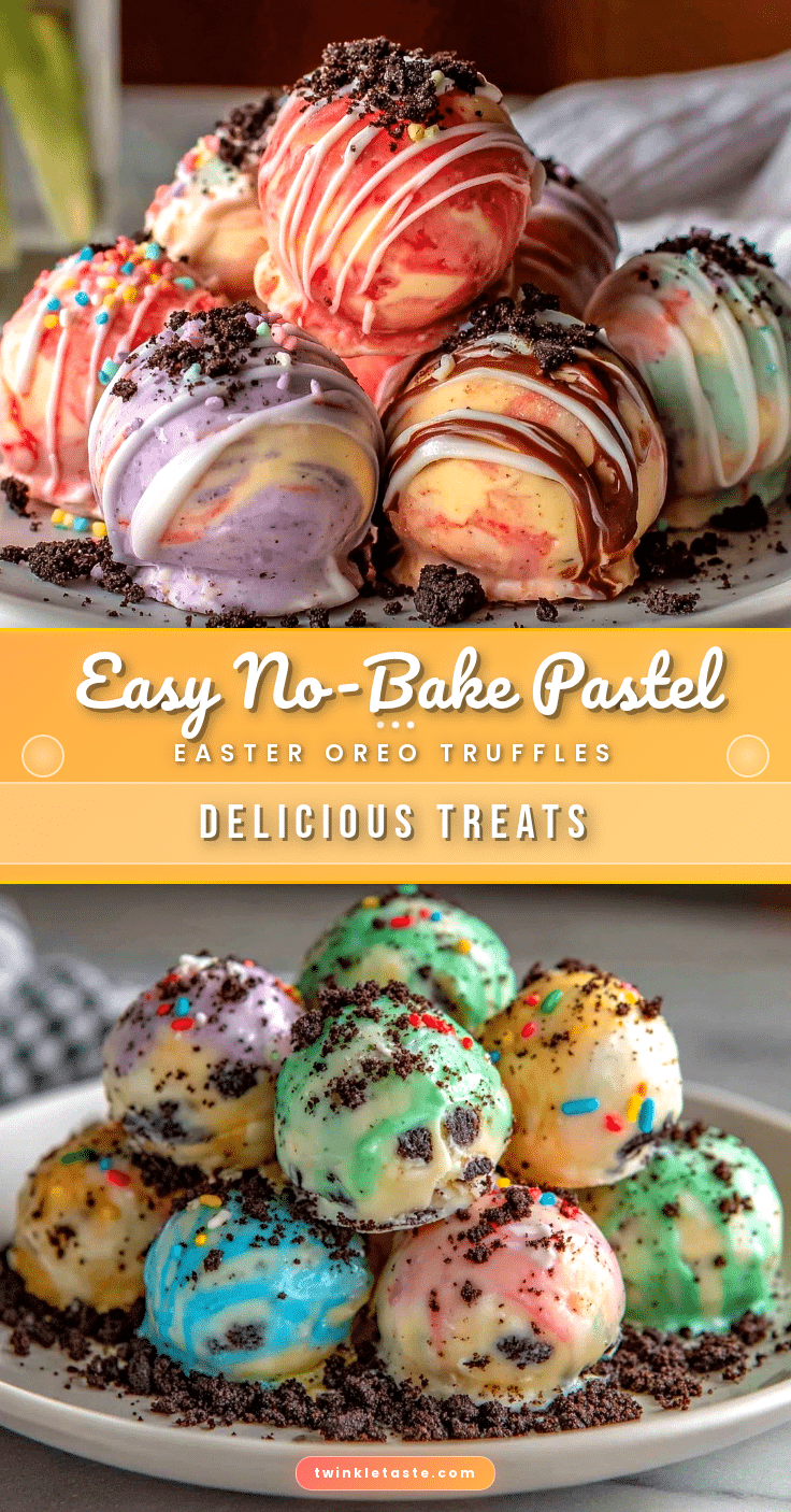 Easy No-Bake Easter Oreo Truffles recipe