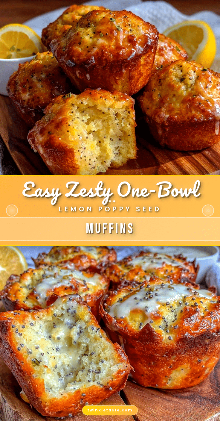 easy one-bowl lemon poppy seed muffins recipe